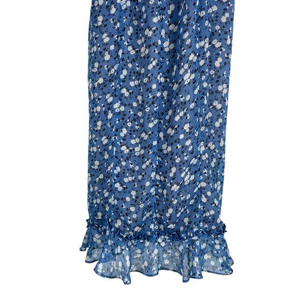 Majorelle Quincy Floral Print Midi Dress Ditsy Blue Size XS - Picture 11 of 12